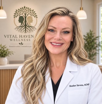 Heather L. Stevens, MSN, AGNP-C, Adult-Gerontology Nurse Practitioner and founder of Vital Haven Wellness